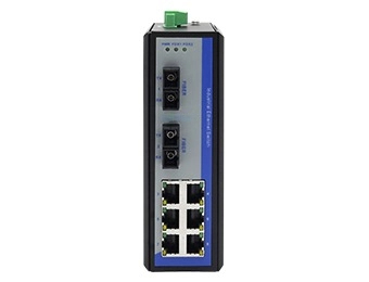 6-port 10/100Base-T(X) Ethernet interfaces and 2-port 100Base-FX port  DIN-Rail Unmanaged Industrial Ethernet Switch